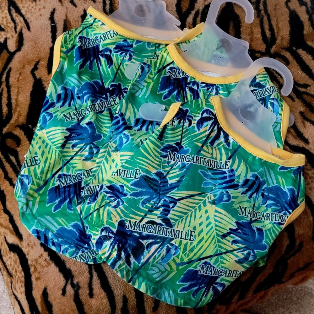 Pet Tee Tropical Margaritiville sz xs sm ea. New w Tag!